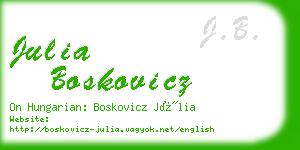 julia boskovicz business card